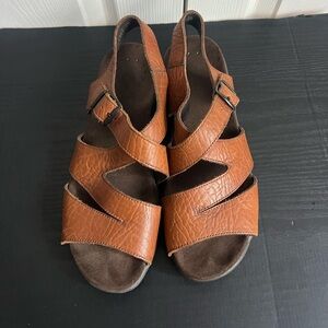 Mephisto Altina Brown Leather Sandals 38